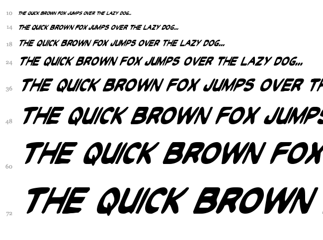 Toon Town Industrial font waterfall