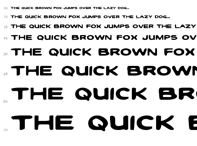 Toon Town Industrial font waterfall