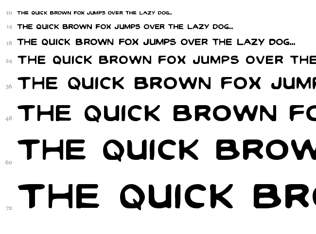 Toon Town Industrial font waterfall