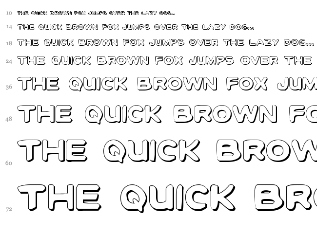 Toon Town Industrial font waterfall
