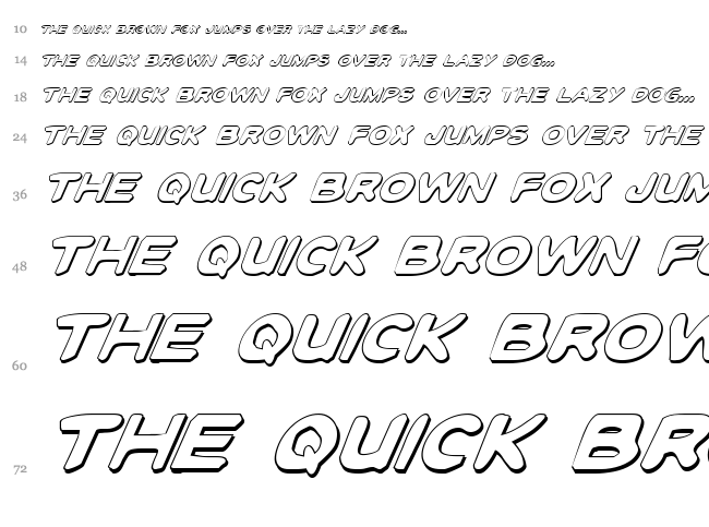 Toon Town Industrial font waterfall