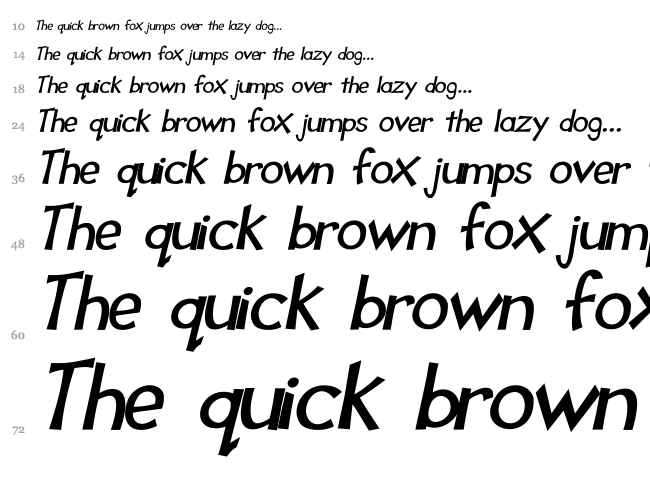 Tooney Loons font waterfall