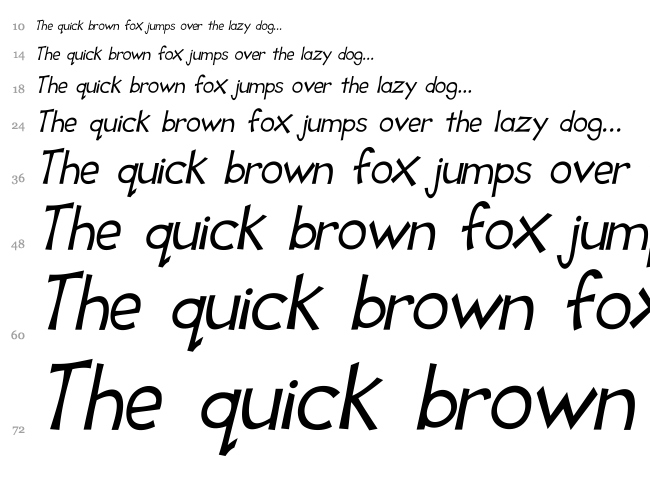 Tooney Loons font waterfall
