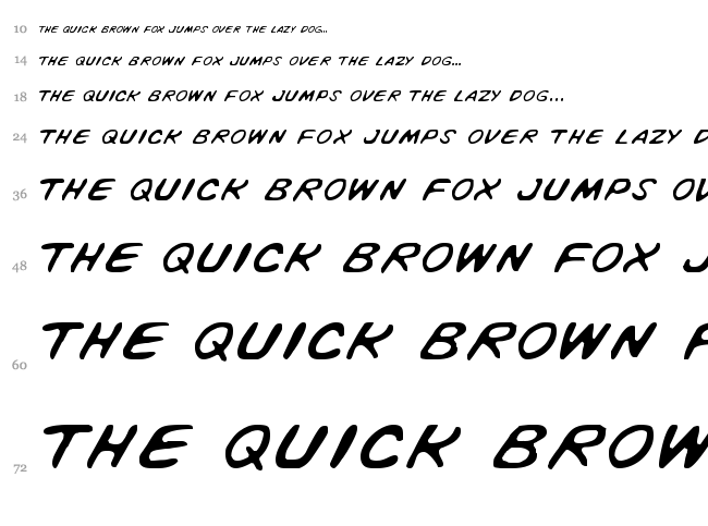 Vigilante Notes font waterfall