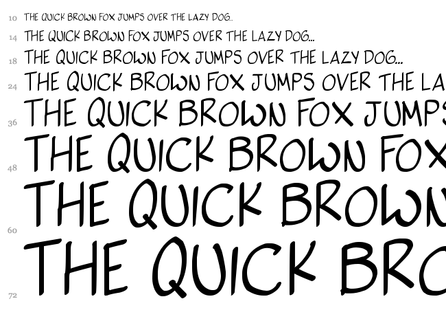 Vigilante Sidekick font waterfall