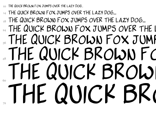 Vigilante Sidekick font waterfall