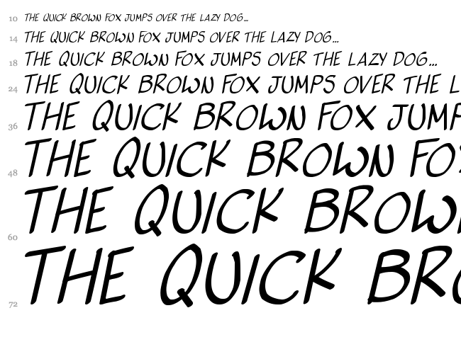 Vigilante Sidekick font waterfall