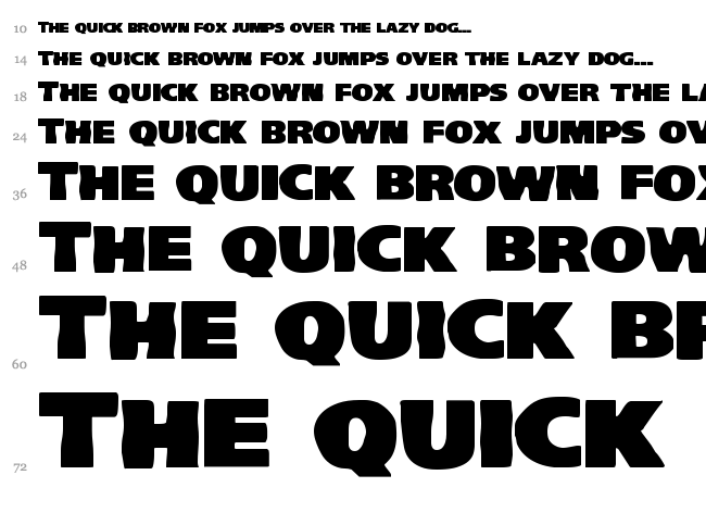 VTC Komika Head Liner font waterfall