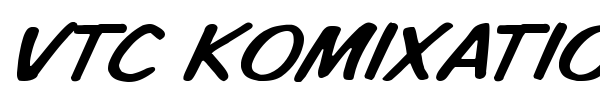 VTC Komixation font preview