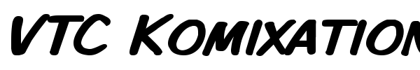 VTC Komixation font preview