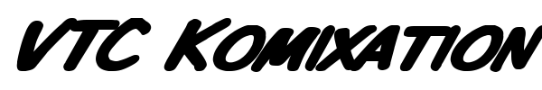 VTC Komixation font preview