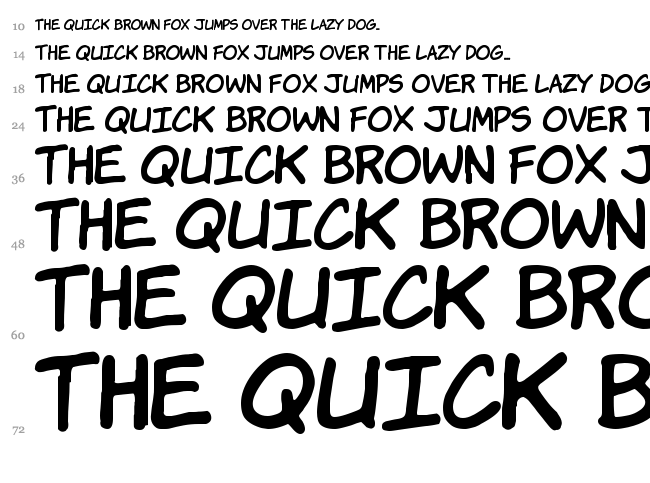 VTC Komixation font waterfall