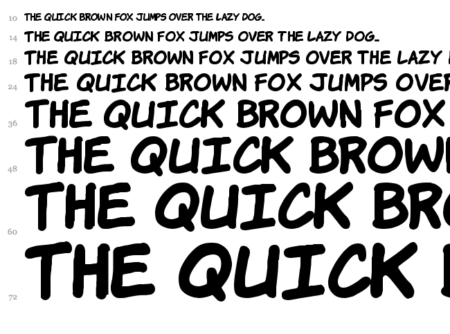 VTC Komixation font waterfall
