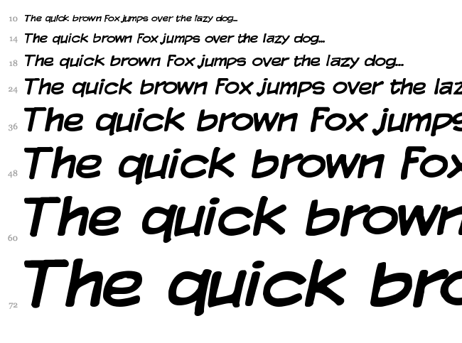 VTC Komixation font waterfall