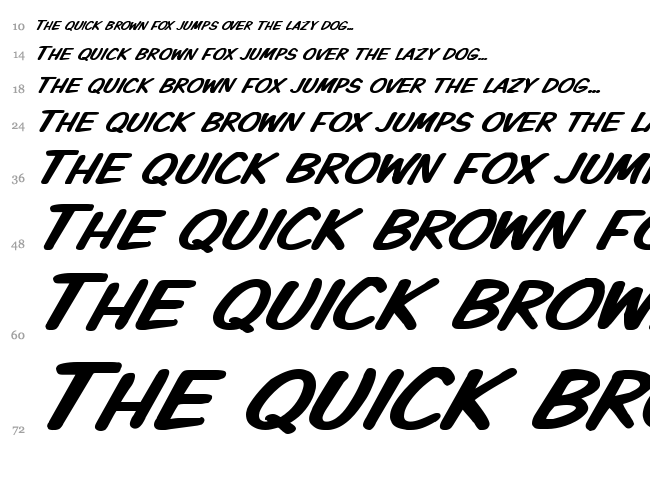 VTC Komixation font waterfall