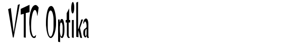 VTC Optika font