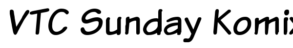 VTC Sunday Komix font preview