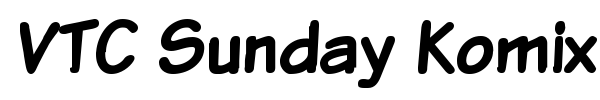 VTC Sunday Komix font preview