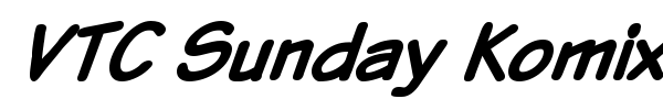 VTC Sunday Komix font preview