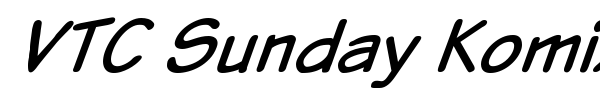 VTC Sunday Komix font preview