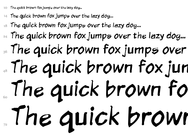VTC Sunday Komix font waterfall