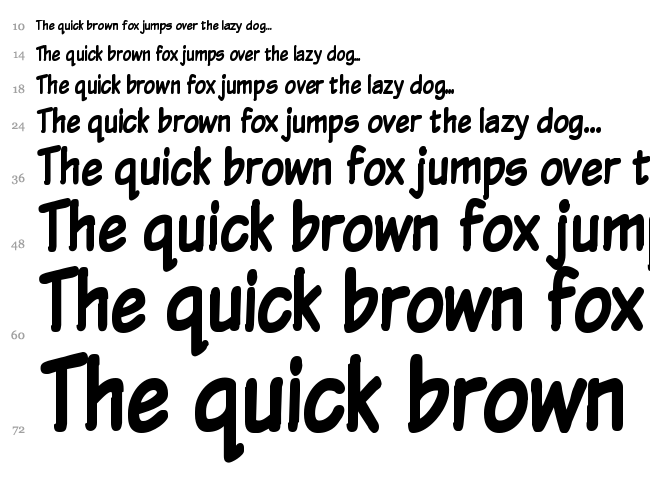 VTC Sunday Komix font waterfall