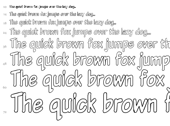 VTC Sunday Komix font waterfall