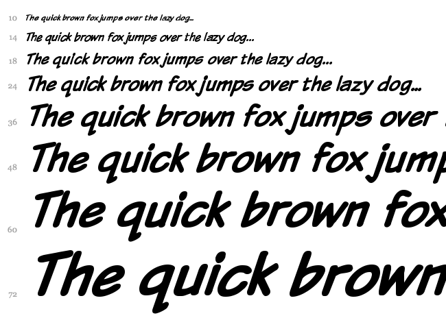 VTC Sunday Komix font waterfall