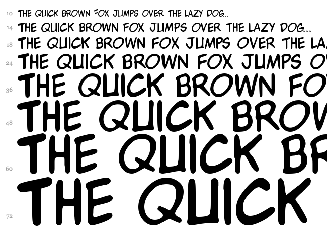 WBX Komik font waterfall