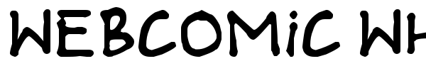 Webcomic Whore font