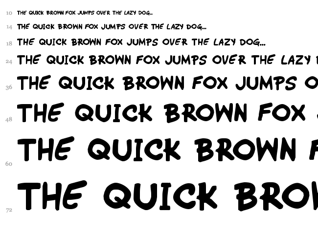 Wimp-Out font waterfall