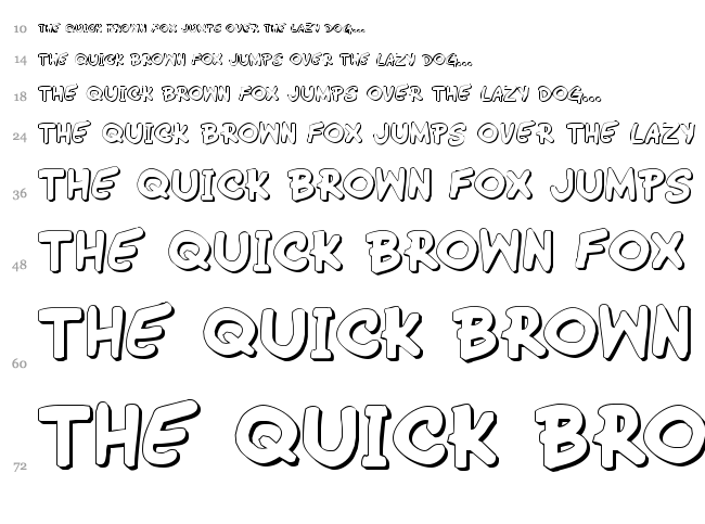 Wimp-Out font waterfall