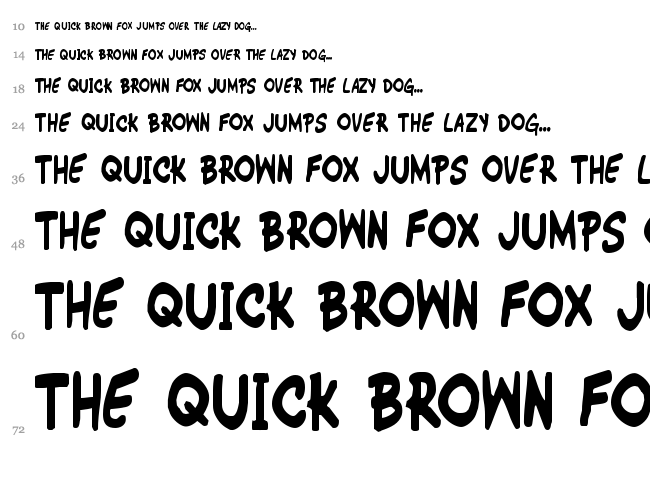 Wimp-Out font waterfall