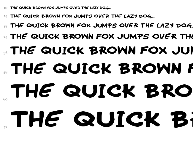 Wimp-Out font waterfall