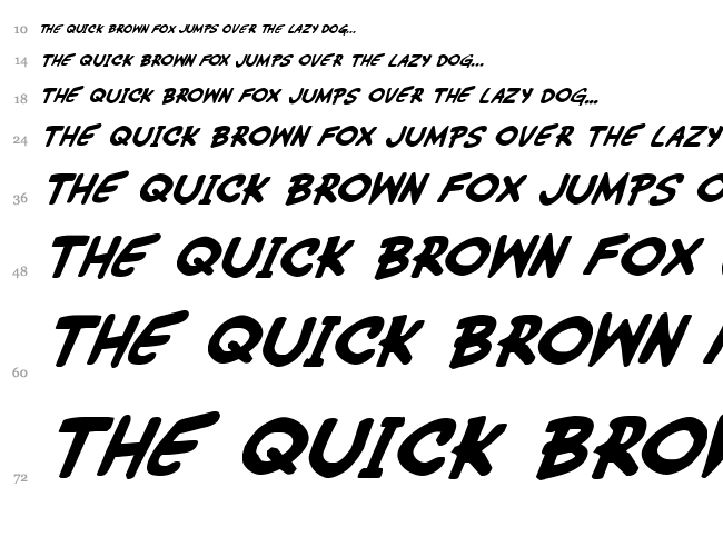 Wimp-Out font waterfall