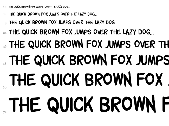 Wolfganger font waterfall
