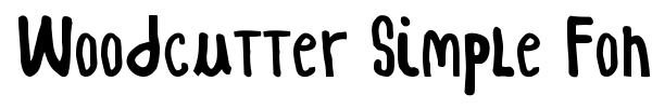 Woodcutter Simple Font font