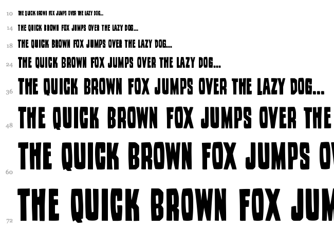 Woodstamp font waterfall