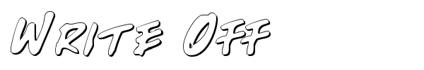 Write Off font