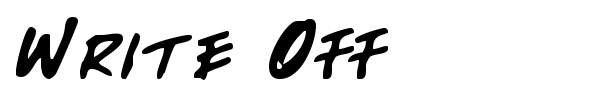 Write Off font preview
