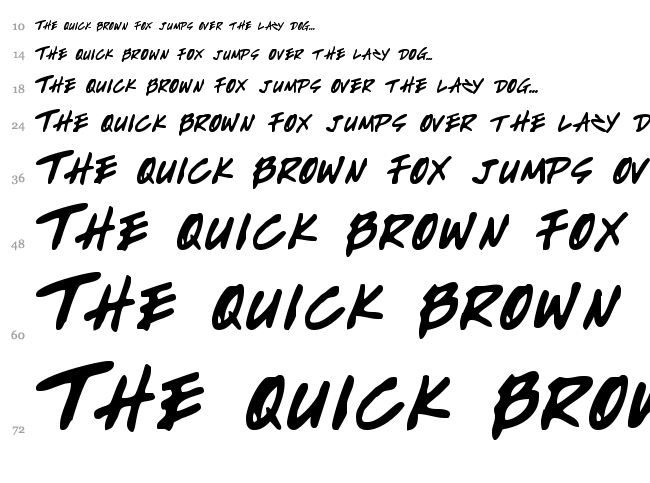 Write Off font waterfall
