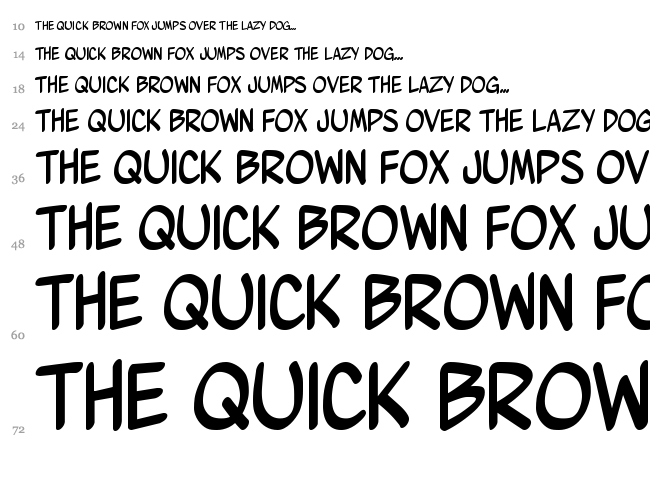 Wurmics Bravo font waterfall