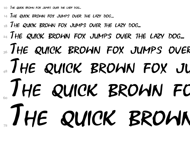 Xoxoxa font waterfall