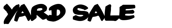 Yard Sale font