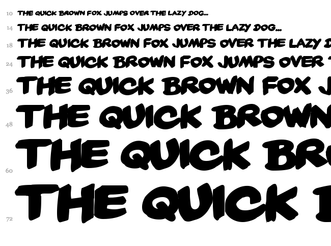 Yard Sale font waterfall