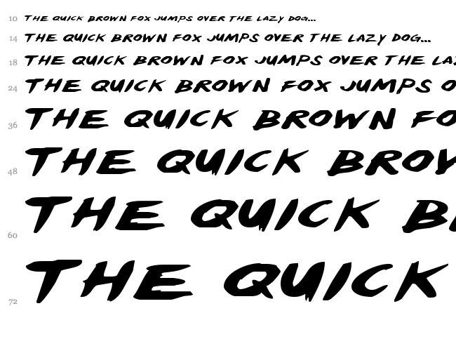 Yellow Jacket font waterfall