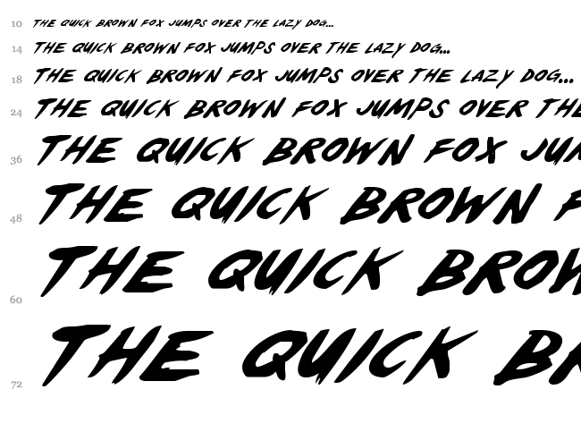 Yellow Jacket font waterfall