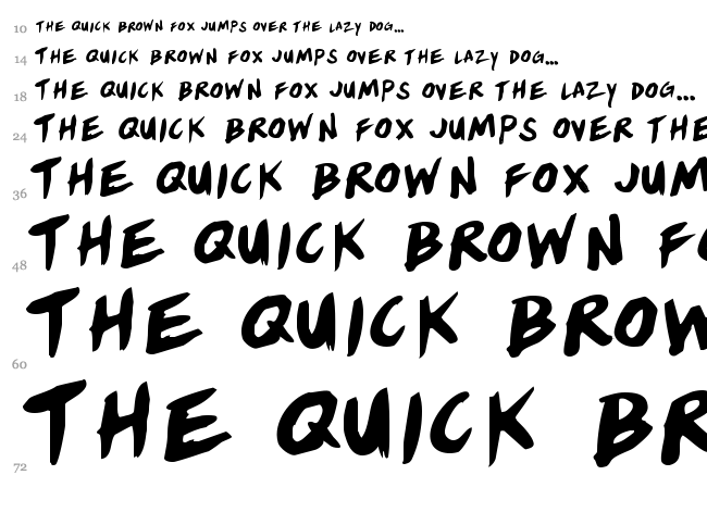 Yellow Jacket font waterfall