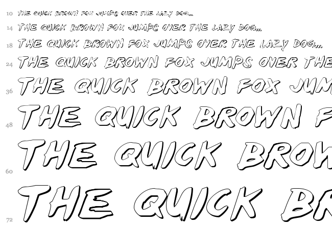 Yellow Jacket font waterfall