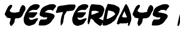 Yesterdays Meal font